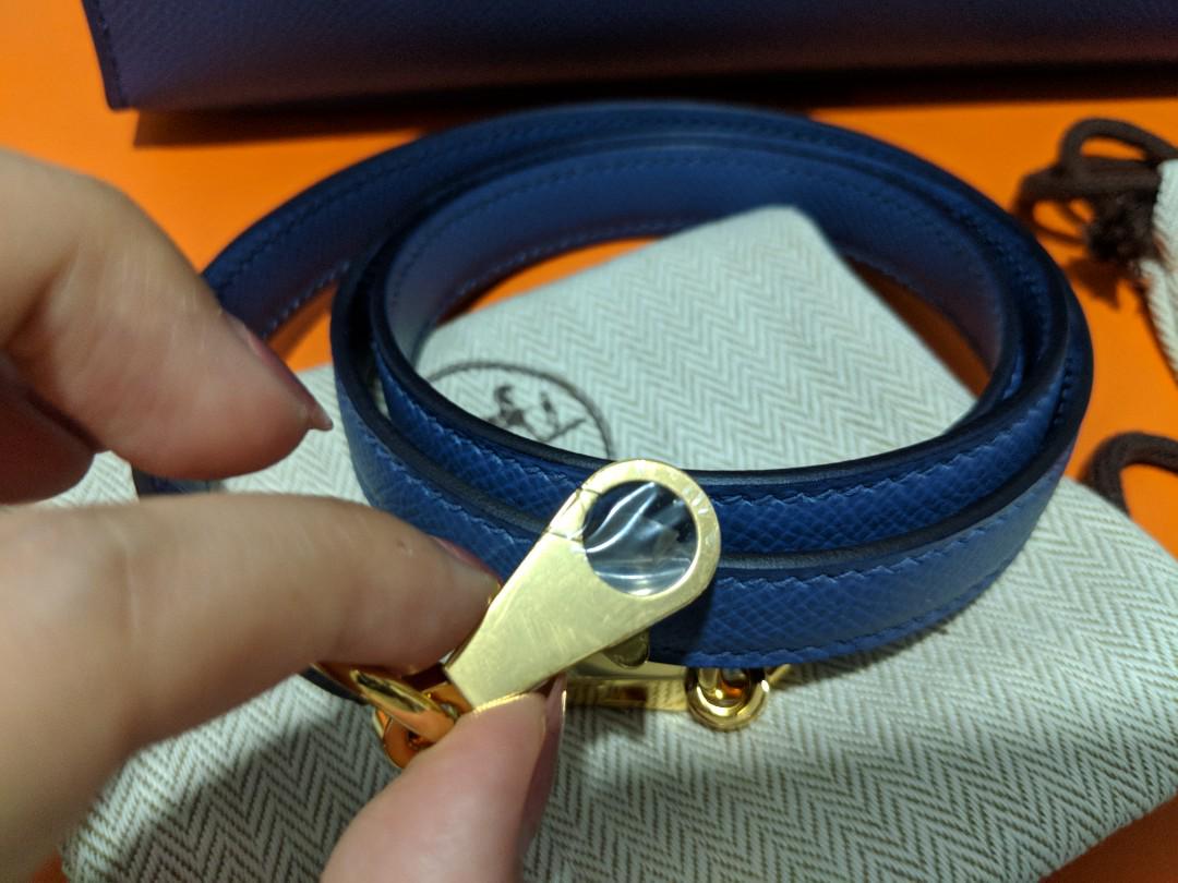 Hermès Kelly 25 Bleu Brighton Sellier Epsom Gold Hardware GHW