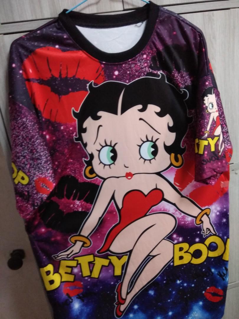 Brand New Premium Plus Size Betty Boop Dress Long Top Women S