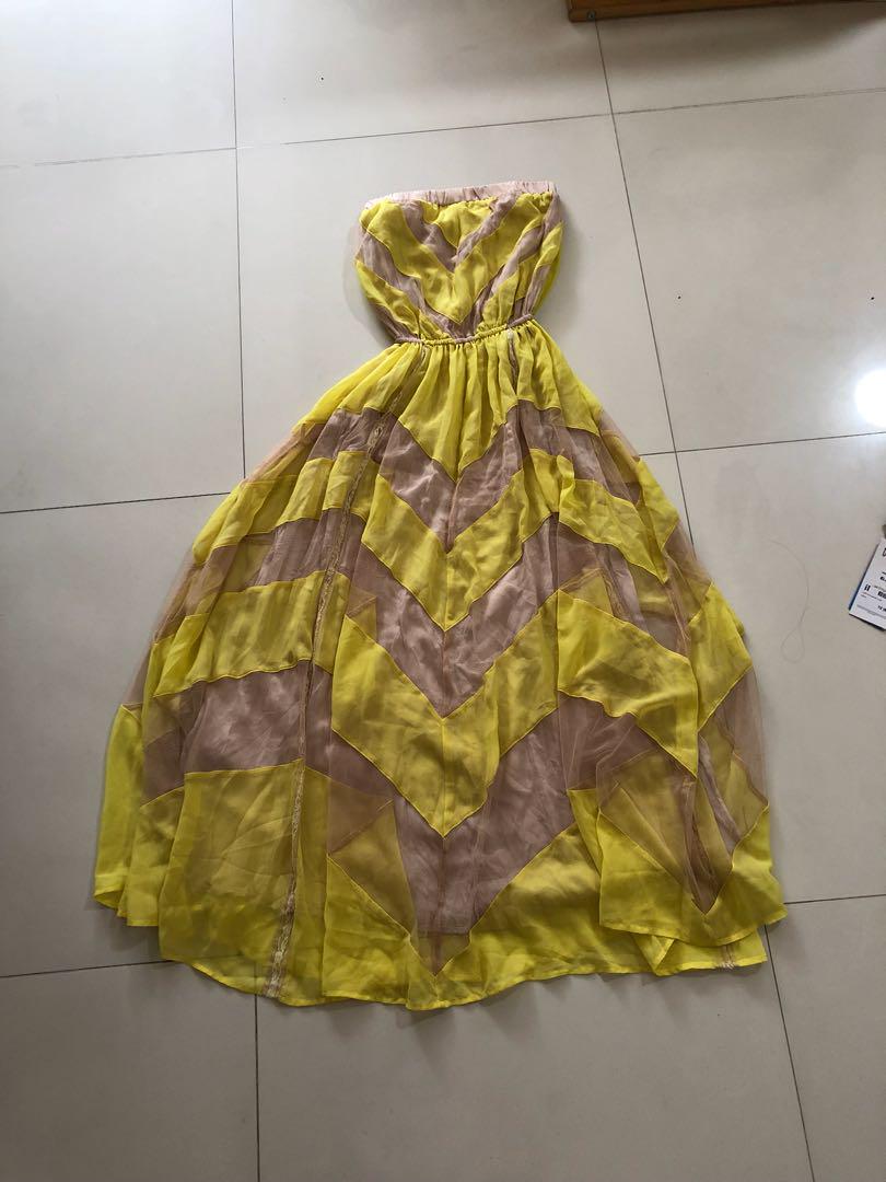 Champagne Strawberry Long Dress Women S Fashion Clothes