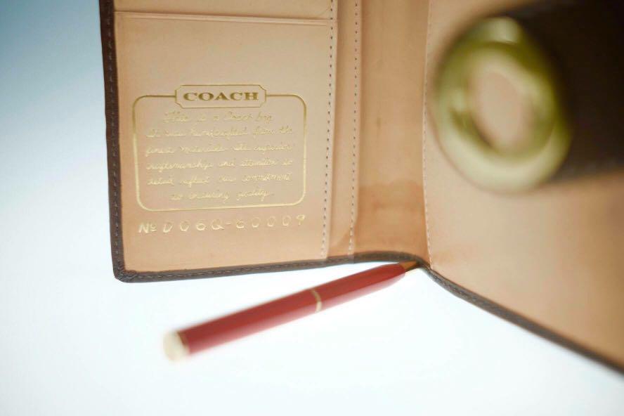 Coach Passport Holder with Coach Pen (Category: Wallets & Card holders) located in Quezon City. Submitted by kimsmedrano (Listing ID 185487035, Image 3). Description: Brand: COACH Design: PASSPORT HOLDER With Coach pen Condition: Used 8/10 refer to the photos posted Color: Coach mono Mode of payment: CASH 💵💵💵 ON DELIVERY within METRO manila (Grab Express rate)🛵🛵🛵 BANK DEPOSIT: 🏦🏦🏦 BDO/BPI Money Remittance: 🏣🏣🏣 Western union/ Cebuana L
