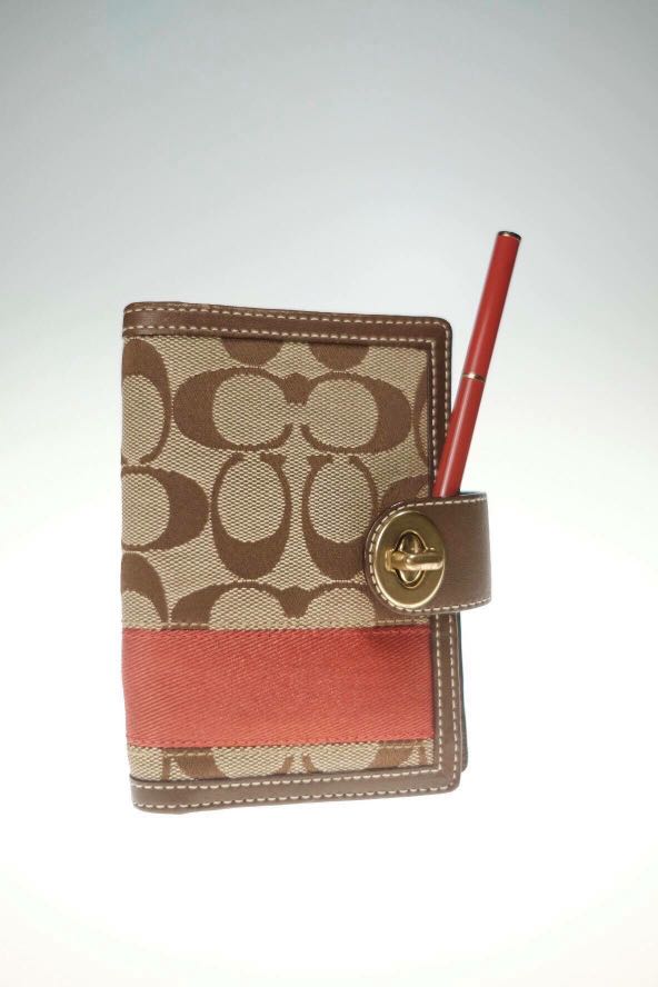 Coach Passport Holder with Coach Pen, Women's Fashion, Bags & Wallets
