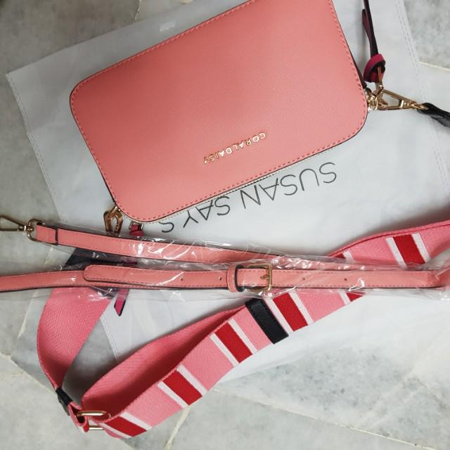 Coral daisy bag sales