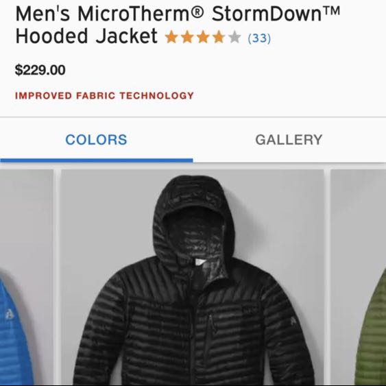 Eddie Bauer Storm Down Hooded Jacket Sports Equipment Sports
