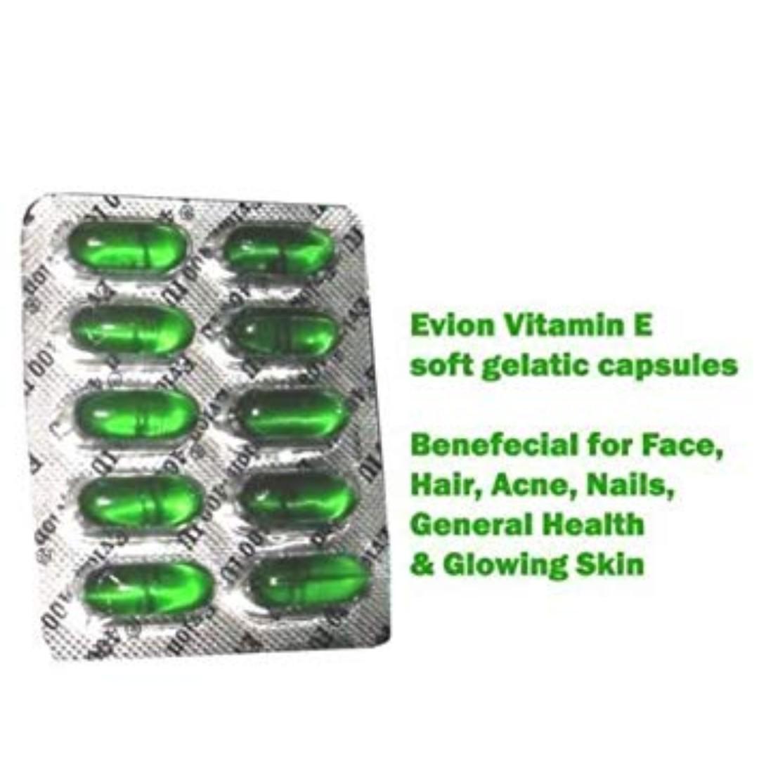 Evion Vitamin E 400mg Capsules Health Beauty Face Skin Care On Carousell Vitamin e is an important nutrient for the vision, reproduction and health of blood, brain and skin. evion vitamin e 400mg capsules health