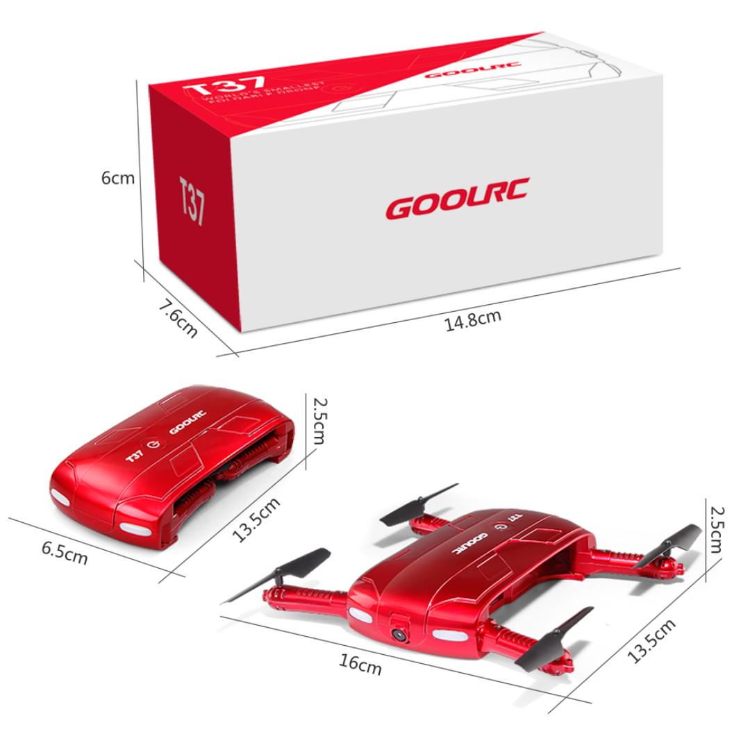 GoolRC RC T37 Quadcopter Selfie Mini Drone with Camera RC Helicopters Wifi FPV G sensor Altitude Hold Foldable