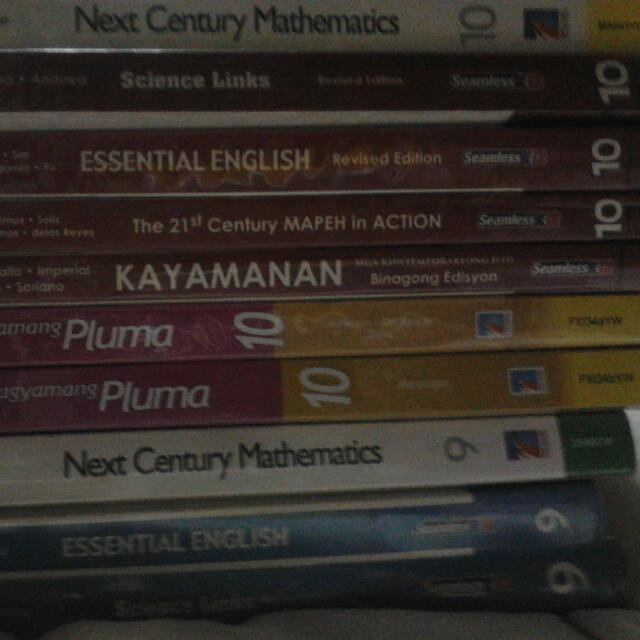 Grade 9 10 11 Books (Category: Textbooks) located in Manila. Submitted by dl_online_shop (Listing ID 185506056, Image 1). Description: Grade 9-10 books no answers and no highlights Grade 11 books Statistics and probability Basic calculus Research 1 Disaster risk and reduction Available books for grade 9: Essential english Science links Kayamanan Available books for grade 10: Science links *grade 9 and 10 math books are sold*.