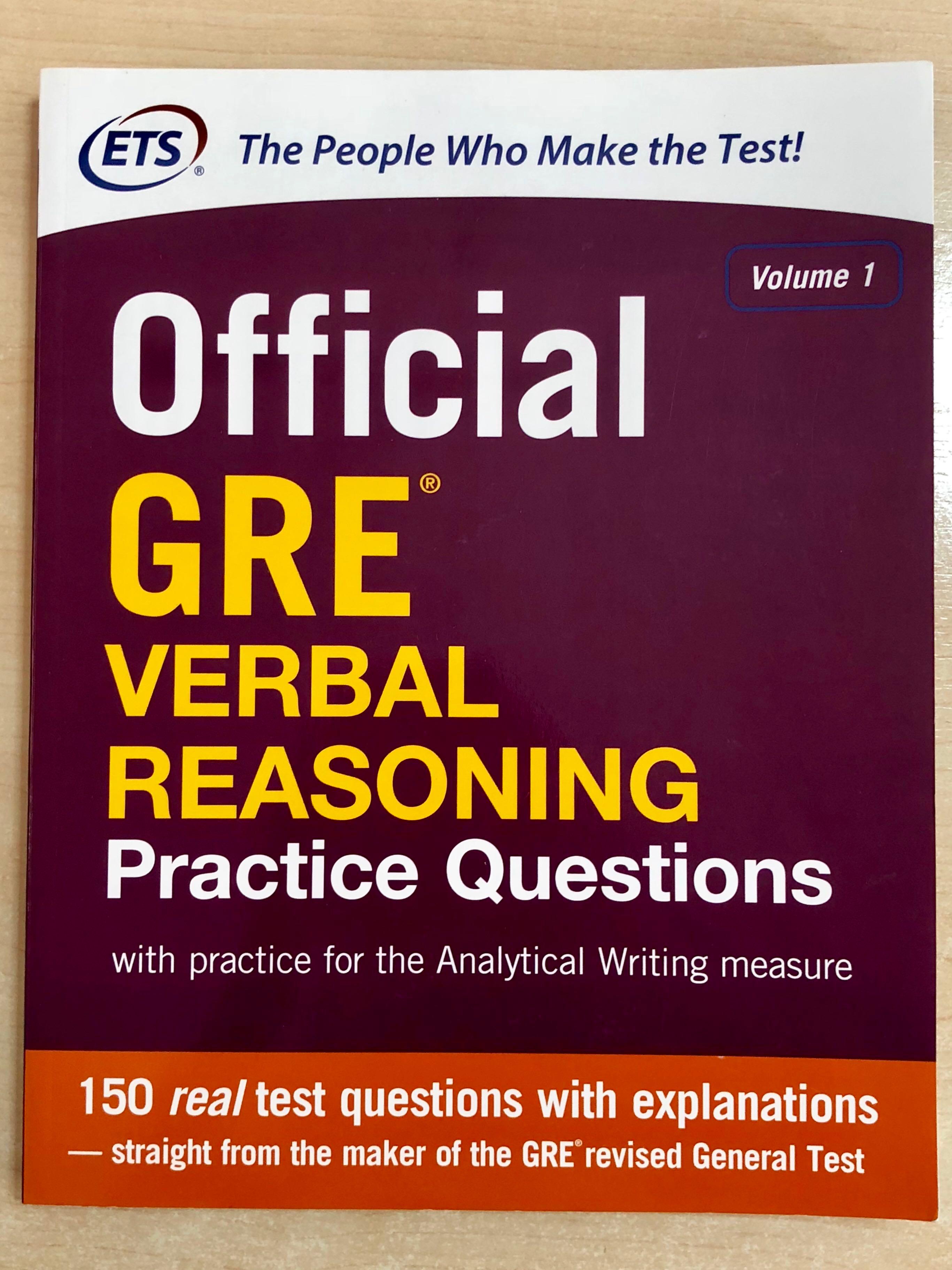 Gre Verbal Reasoning Practice Questions Books Stationery