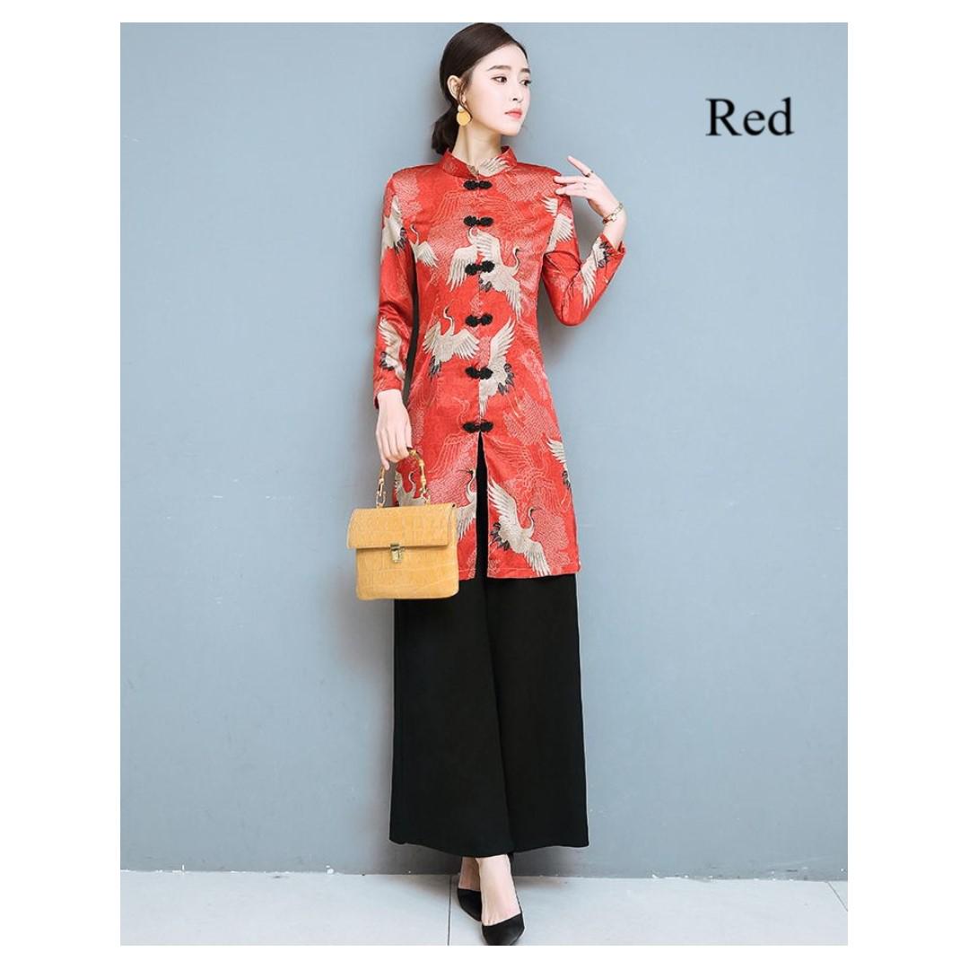 Cheongsam with pants hotsell