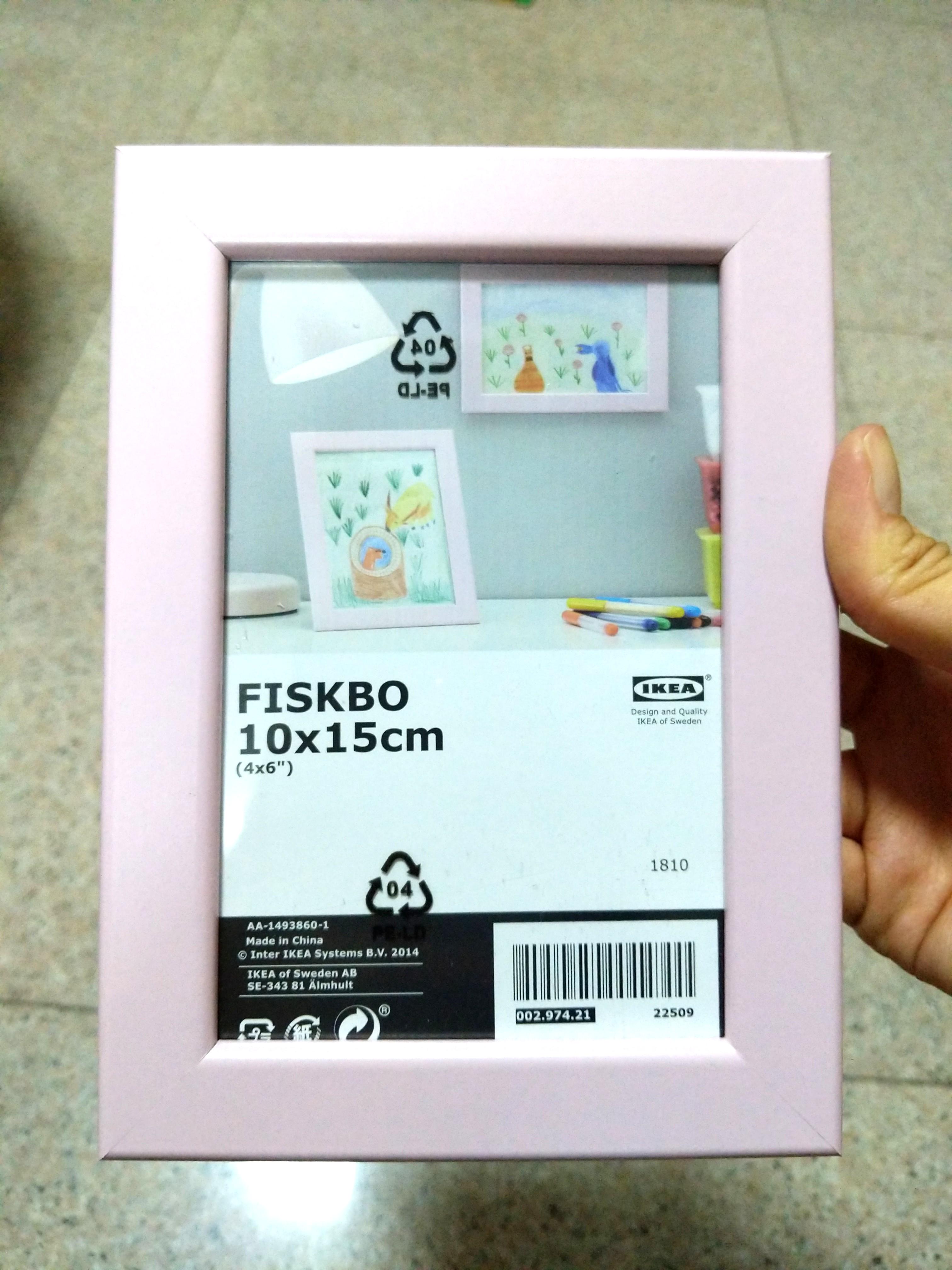 langs Uitvoerbaar Het koud krijgen IKEA FISKBO Photo Frame 10x15 cm (Pastel Pink), Everything Else on Carousell
