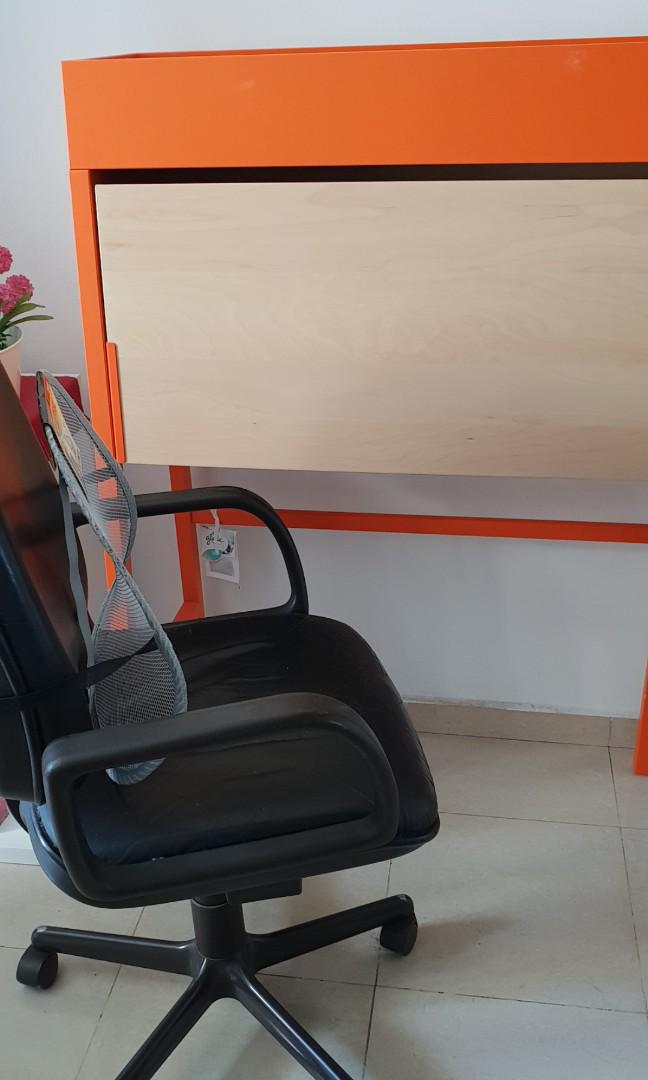 Ikea Orange Secretary Desk 60, Furniture & Home Living, Furniture