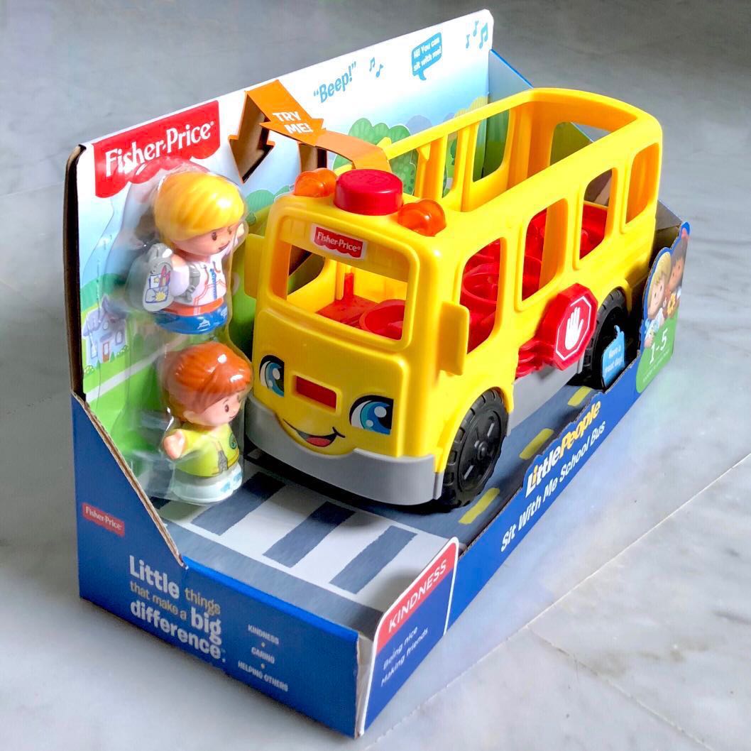 Bus Scolaire Fisher-Price Little People – Avec Lumières, Sons, Chansons, 2 Figurines – Dès 1 An