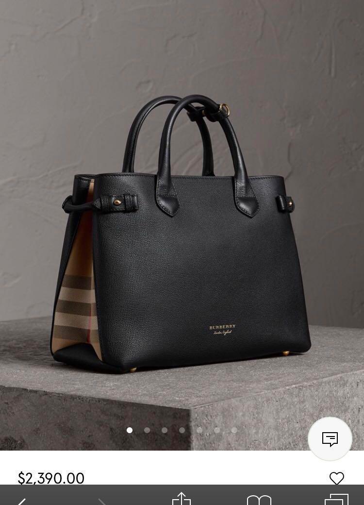 Burberry large outlet banner tote