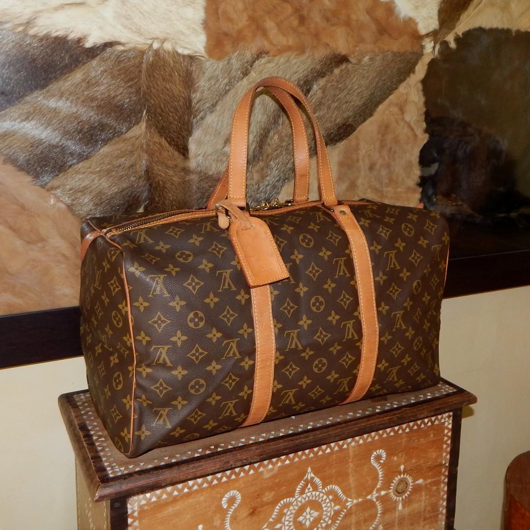 vintage travel bag authentic louis vuitton, Barang Mewah, Tas