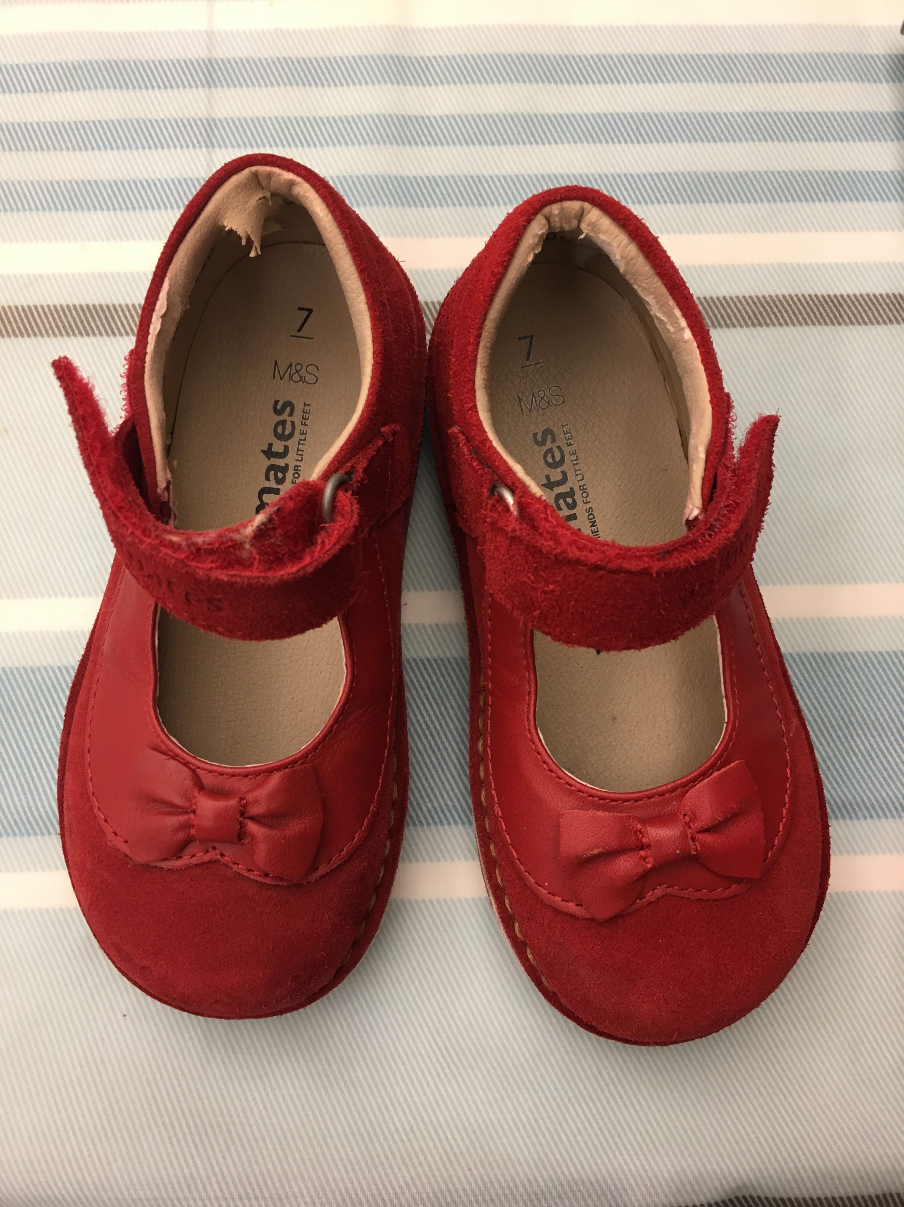 Spencer Red Leather Girl Shoes on Carousell