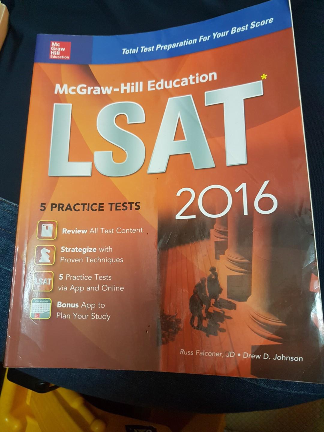 Mcgraw Hill Education Lsat 5 Practice Tests 2016 Books