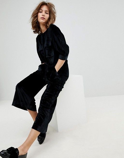 monki velvet jumpsuit