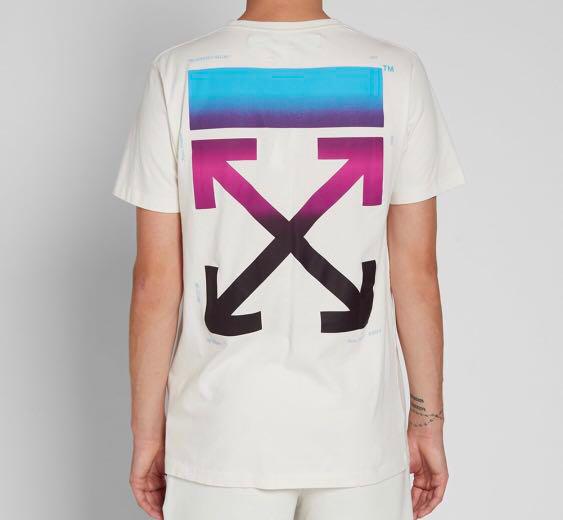 Gradient off white tee outlet