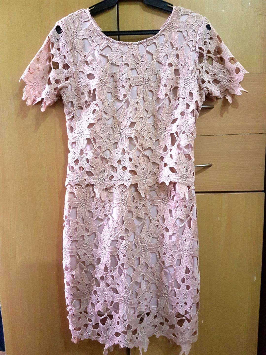 rose lace dress