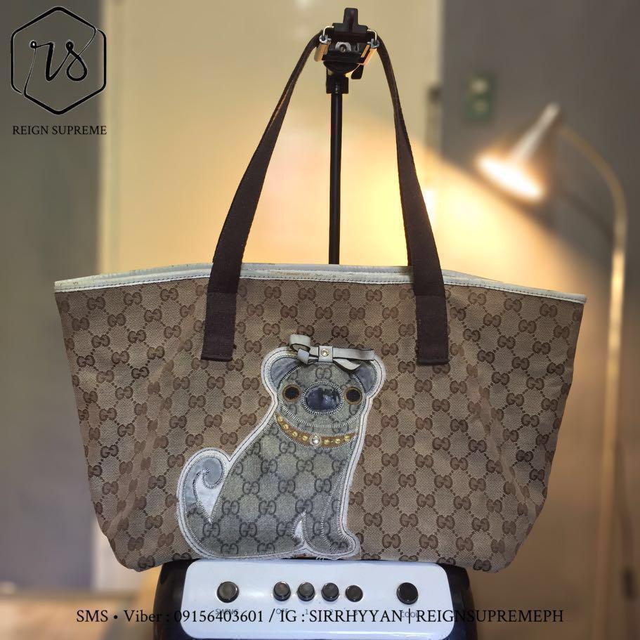 gucci oliver pug tote