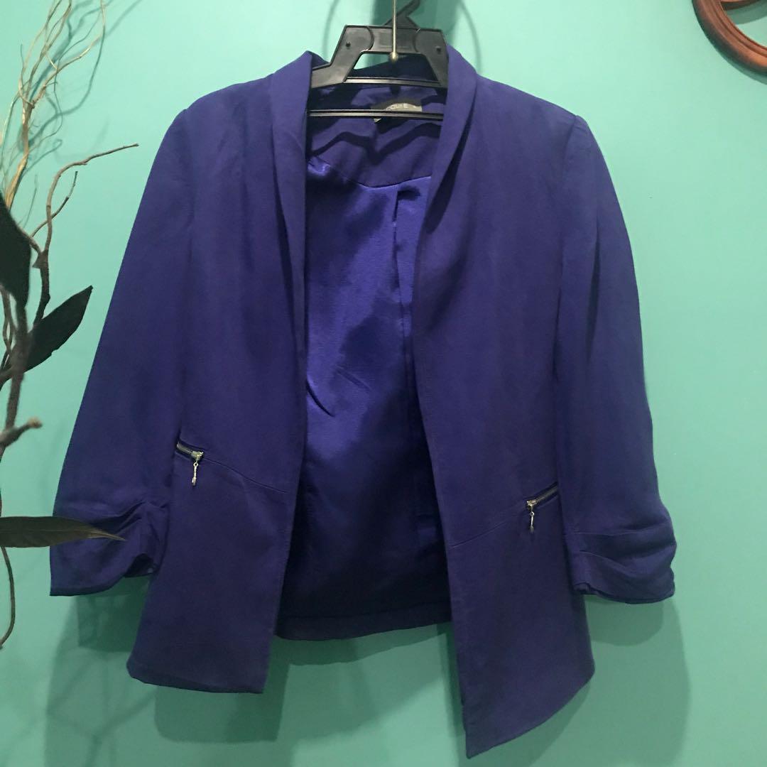 SIGNATURE ROYAL BLUE RIBBONED BLAZER