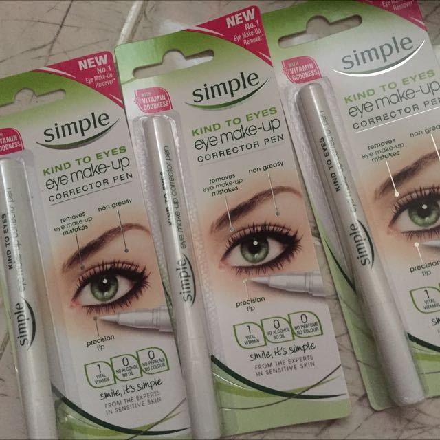 Simple Eye Makeup Remover Corrector Pen - Simple Eye Makeup Corrector Pen Simple Eye Makeup Remover Corrector Pen - Simple Eye Makeup Corrector Pen