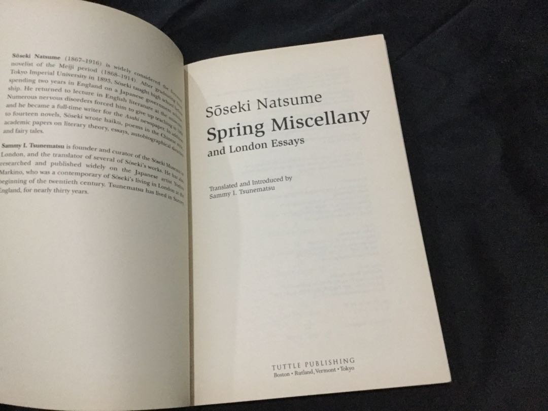 Spring Miscellany: And London Essays