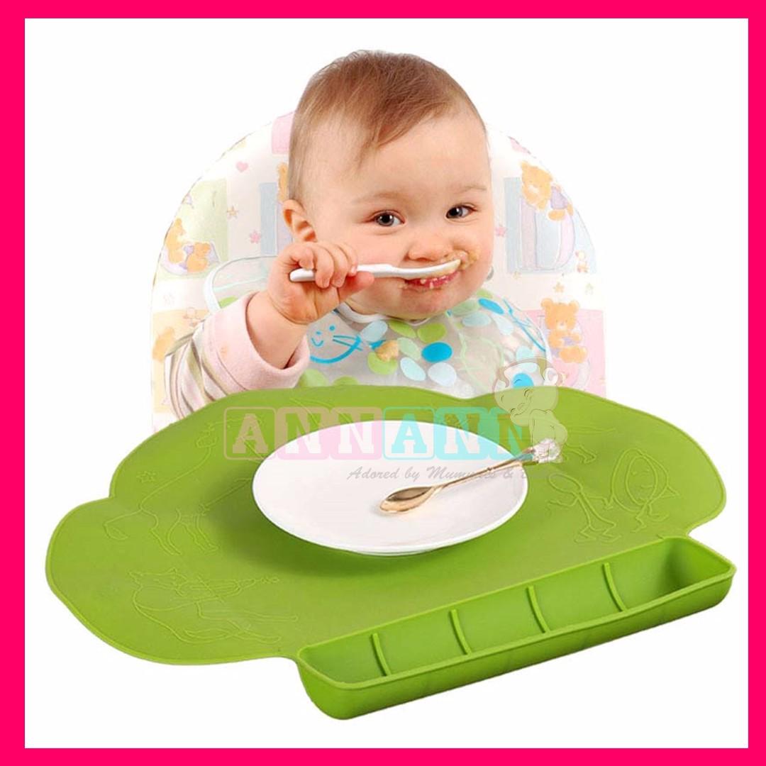 Tinydiner Silicone Waterproof Placemat Suction Portable Mess Free