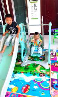 Children's swing / slide / basketball stand / three in one