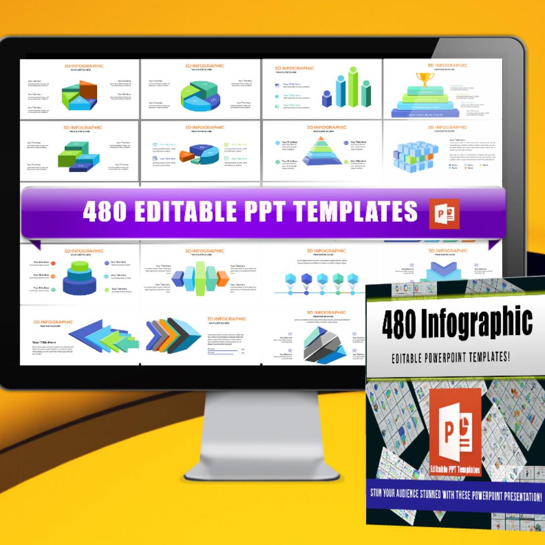 800 Eye-Catching Editable corporate and Infographic Powerpoint ...