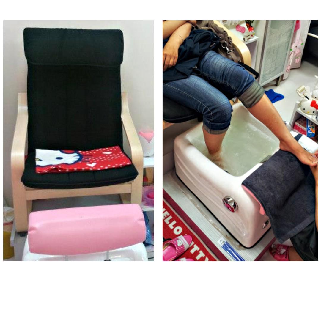 美甲 美睫 spa 指甲彩繪 足浴 電動 按摩 泡腳缸 泡腳機 泡腳桶 整組 ikea 美甲椅 底檯