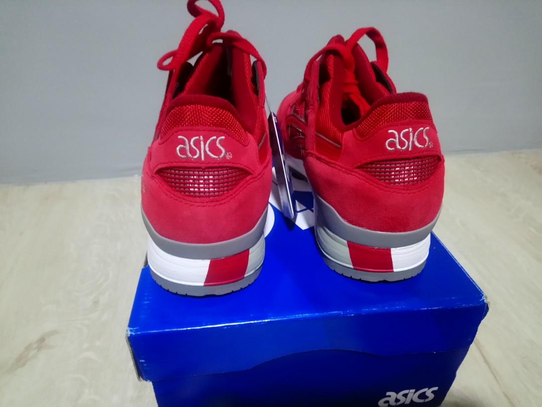 Asics tiger mens gel lyte iii trainers puddle pack red/red online