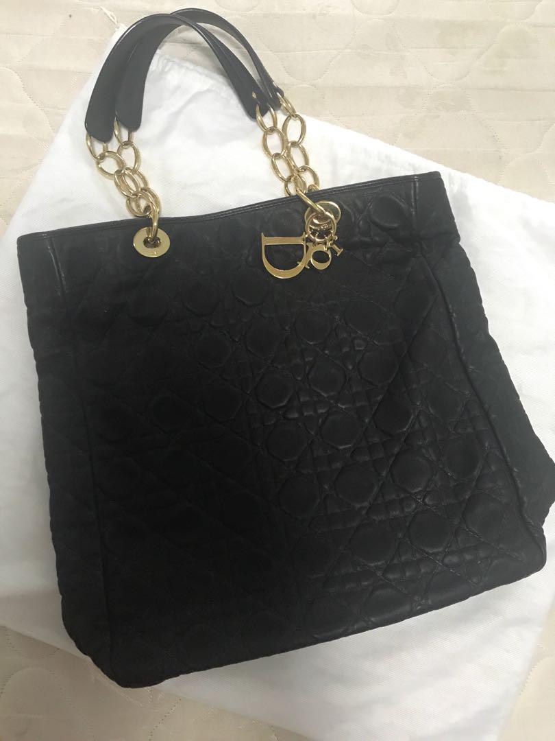 lady dior lambskin tote bag