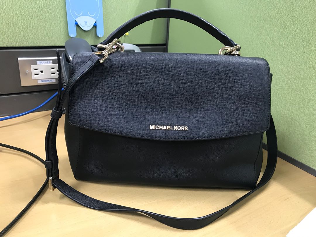 Authentic Michael Kors Ava Medium Saffiano Leather Satchel Bag
