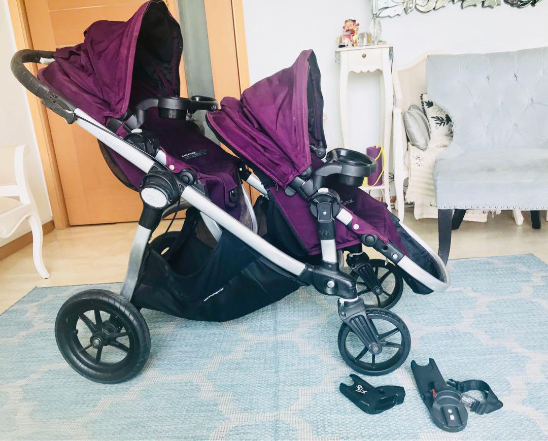 double stroller with tray