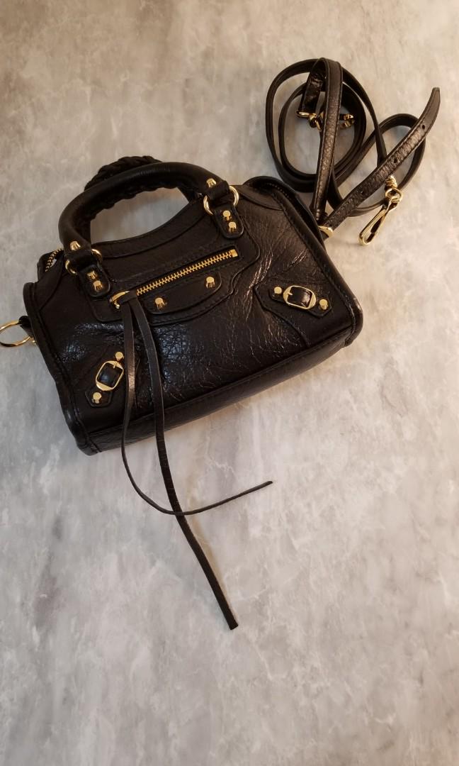 Balenciaga Nano City Bag In Black Luxury Bags Wallets On Carousell