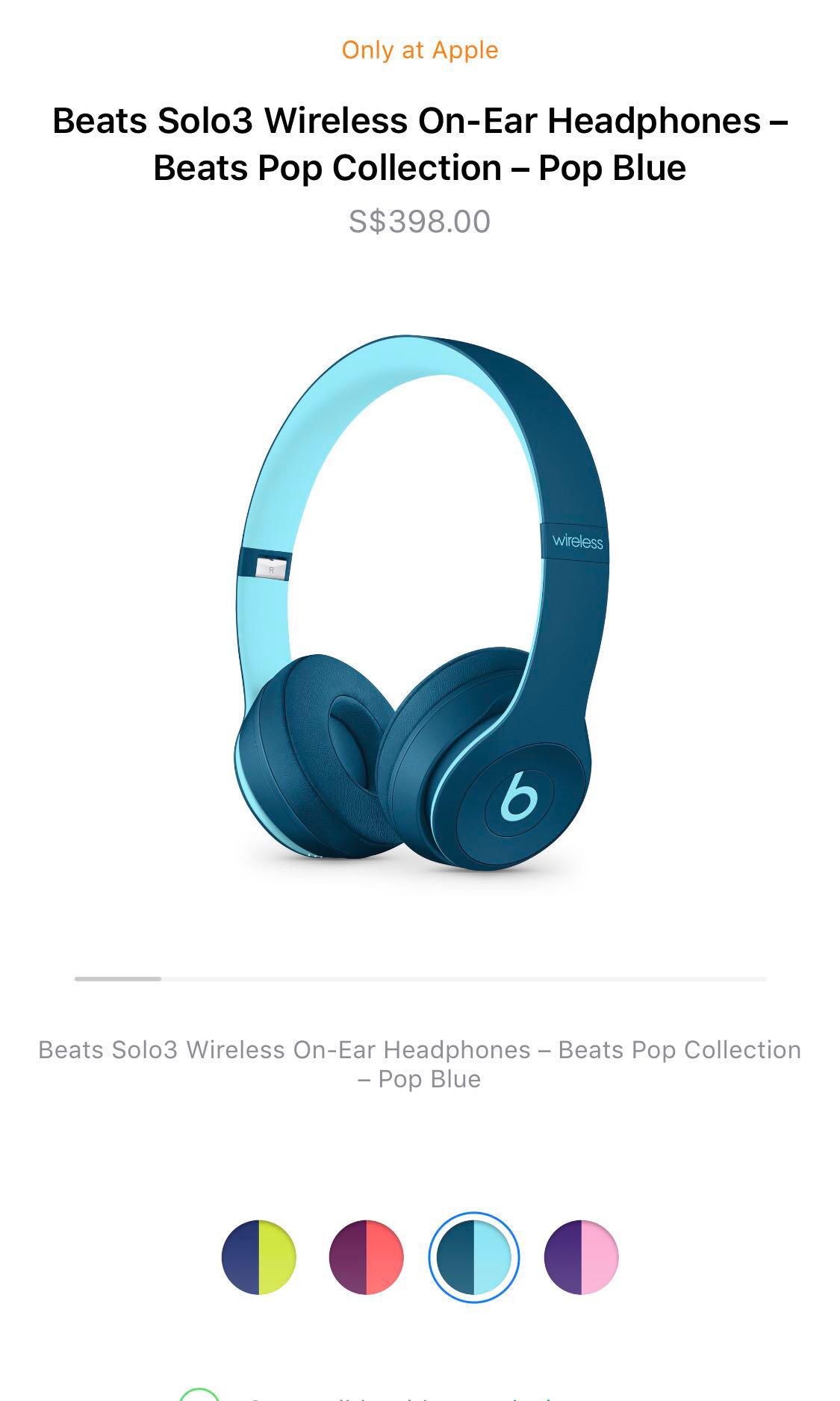 Beats Solo 3 Beats Solo3 Pop edition Audio Headphones