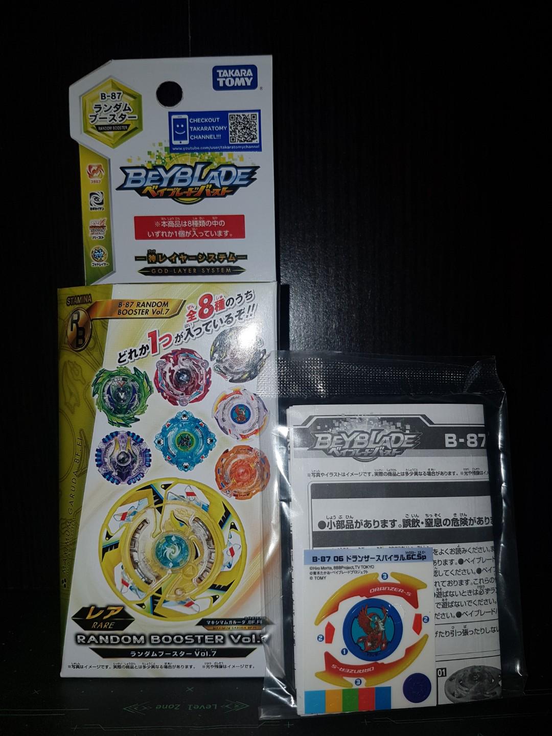 Takara Tomy Beyblade Burst B-87 Random Booster Dranzer Spiral .6C.Sp US Seller