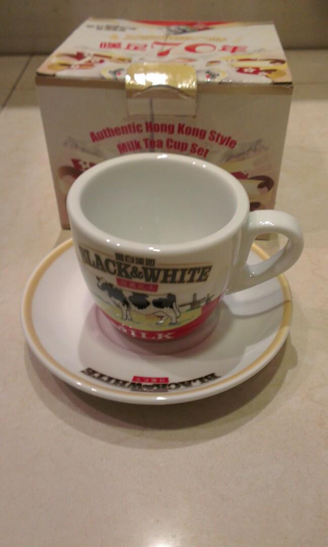Black & White milk tea cup set (150 for 2 sets), 傢俬＆家居, 廚具和餐具, 茶具配件