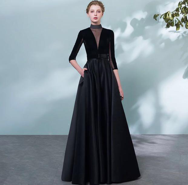 Black dress for dinner muslimah top