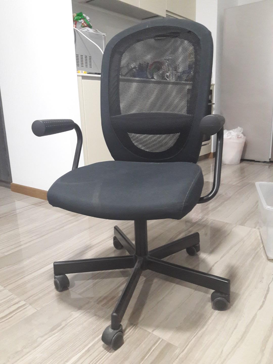 Black Ikea Comfortable Office Chair Furniture Tables Chairs On Carousell