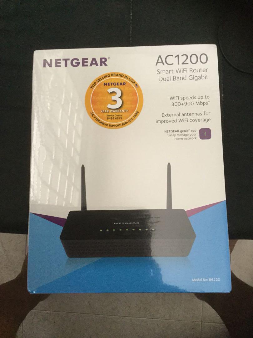Bnib Netgear Modem Router BNIB Netgear Smart Wifi Router AC1200 R6220, Computers & Tech, Parts ...