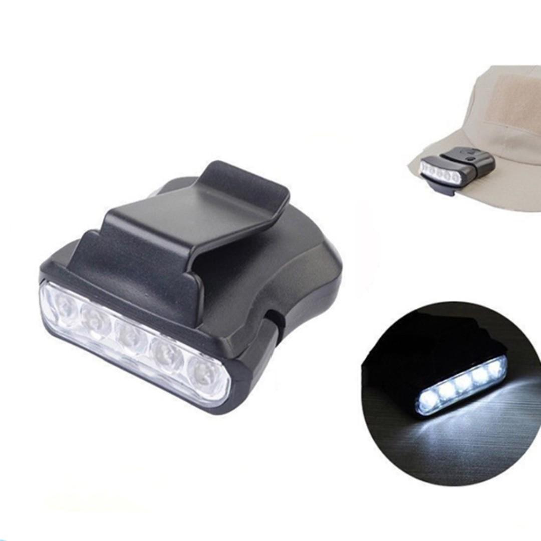Cap Hat Light 5 LED Headlamp Rotatable Ball Cap Visor Sports