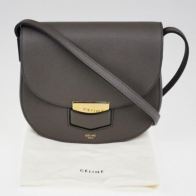極新正品經典灰celine Trotteur 包 小 名牌精品 精品包包在旋轉拍賣