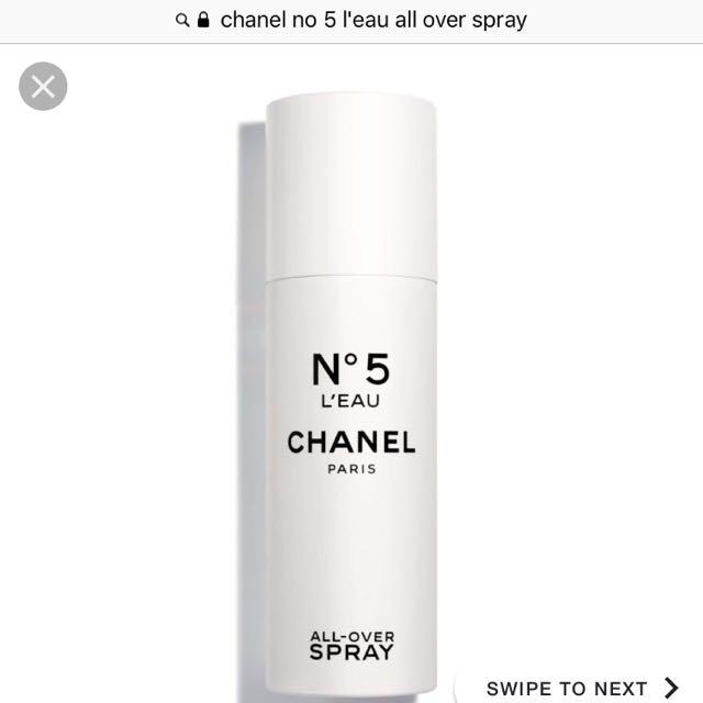 Chanel No 5 L'eau All Over Spray (Limited edition), Beauty & Personal Care,  Fragrance & Deodorants on Carousell