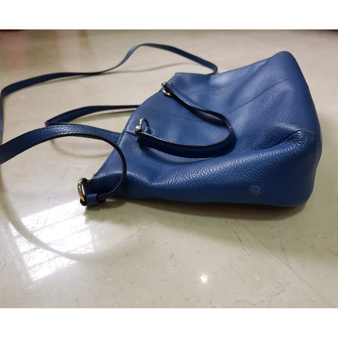 coach blue sling bag