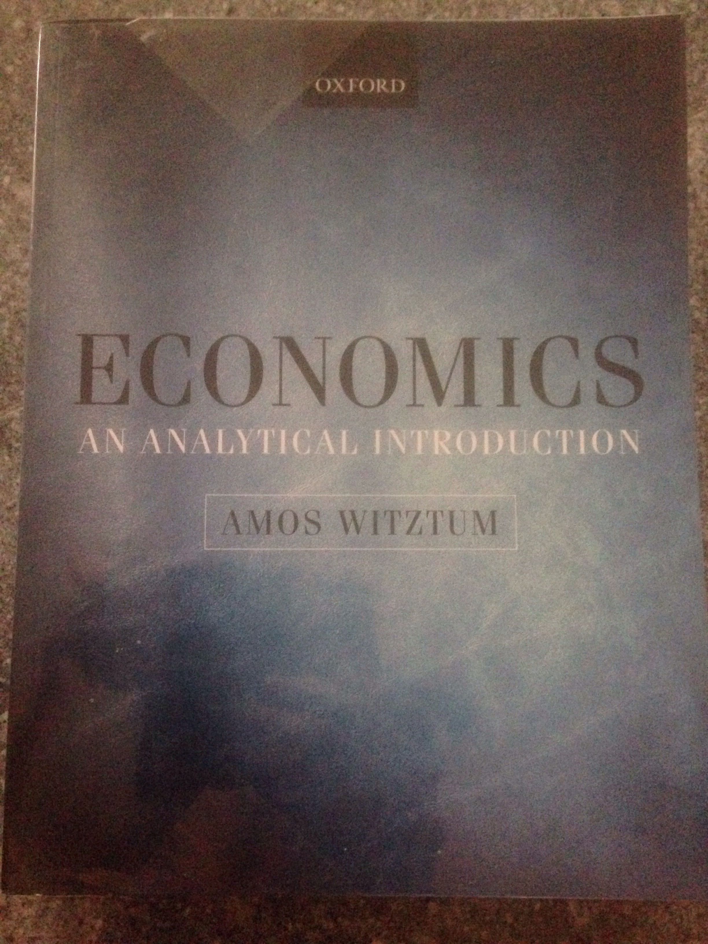 economics an analytical introduction amos witztum