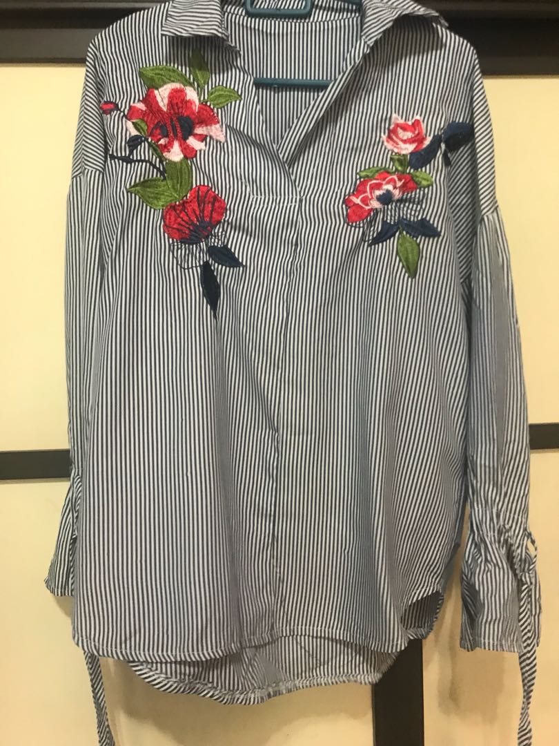 Embroidery Top, Women's Fashion, Tops, Blouses on Carousell