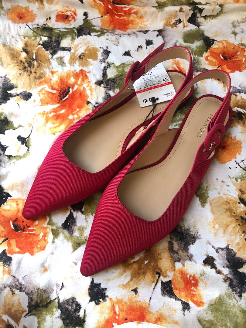 Mango Red Shoes Fesyen Wanita Sepatu Di Carousell
