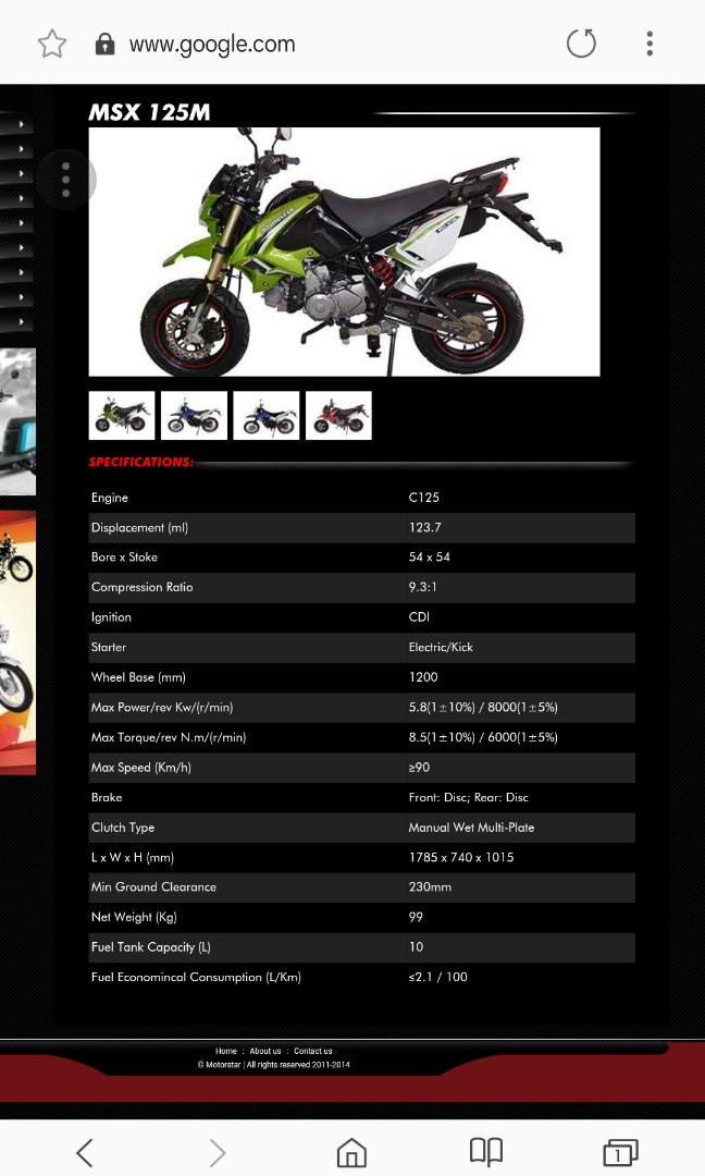 Motorstar MSX 125M Actual pics posted Motorbikes on Carousell