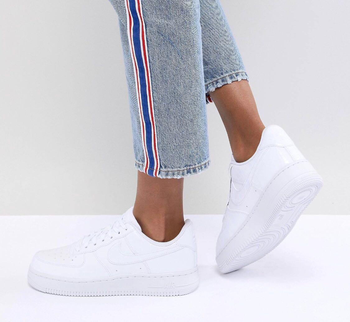 Nike Air Force 1 Trainers In White Snakeskin